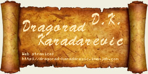 Dragorad Karadarević vizit kartica